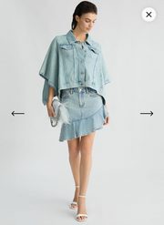 Denim Kısa Koll Ceket