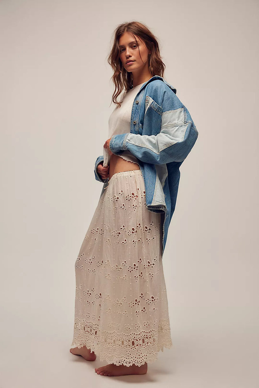 Patchwork Denim Gömlek