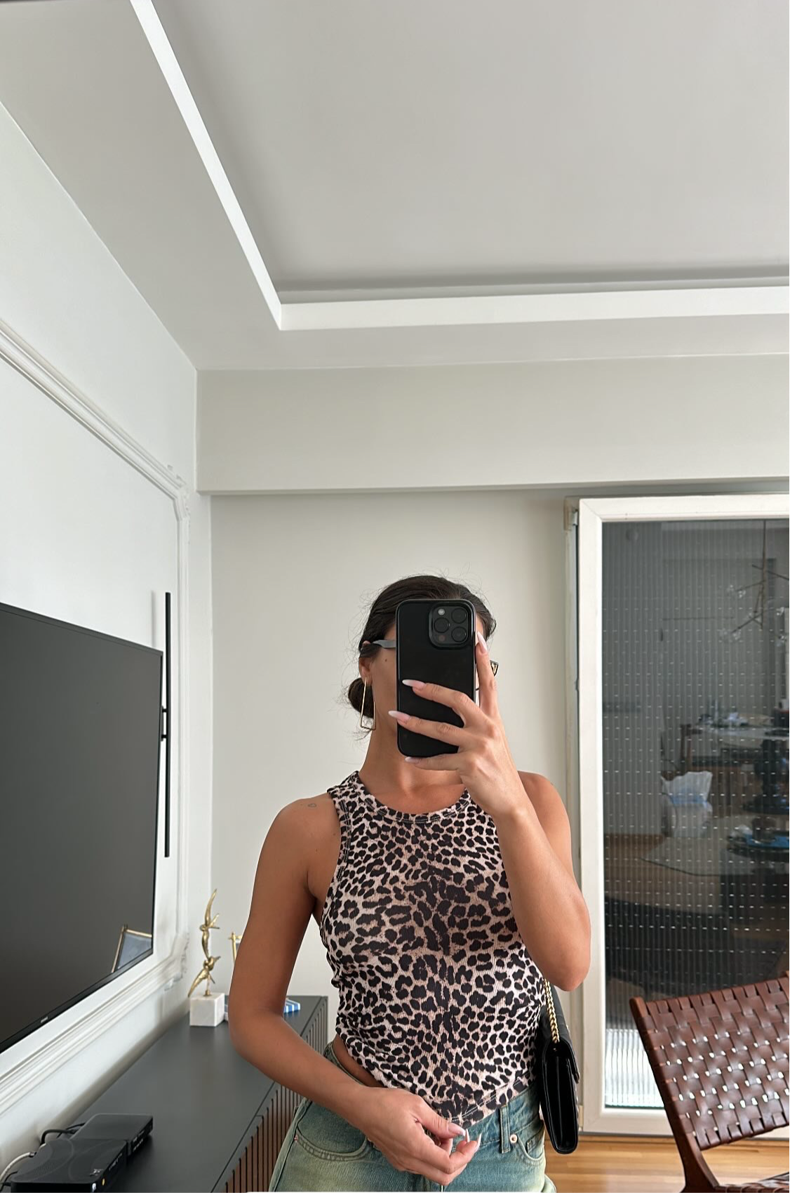 Leopar Desenli Top