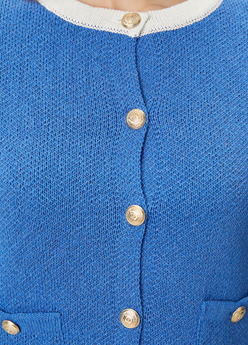 Mavi Şeritli Ceket Hırka