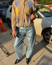 Ganni Metalik Barrel Jean