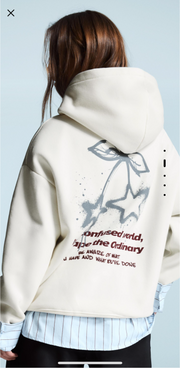 Baskılı Kapüşonlu Sweatshirt