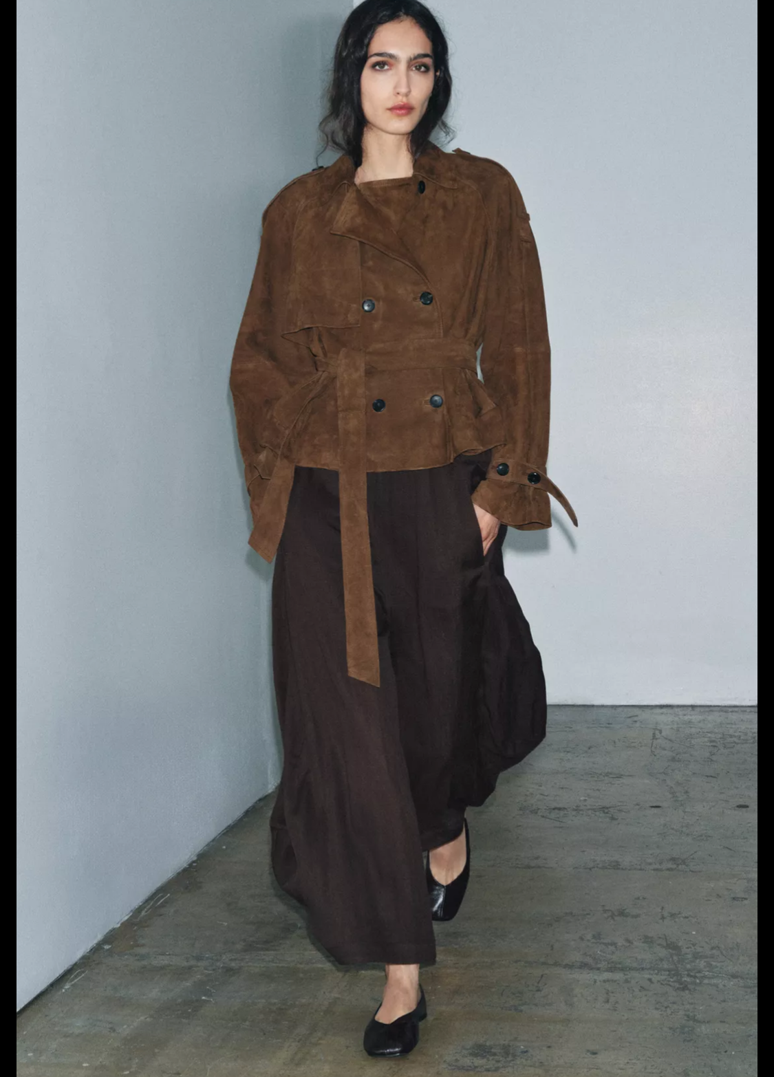 Dokulu Geniş Paça Pantolon