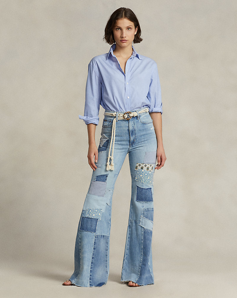 Patchwork Yüksek Bel Jean