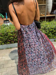 Çiçekli Astarlı Tül Elbise