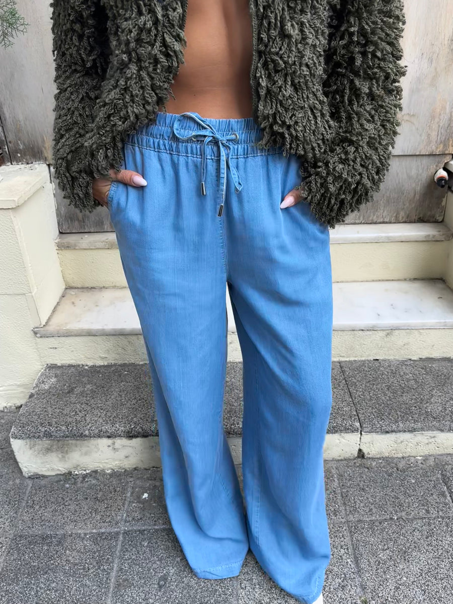 Beli Lastikli Denim Pantolon