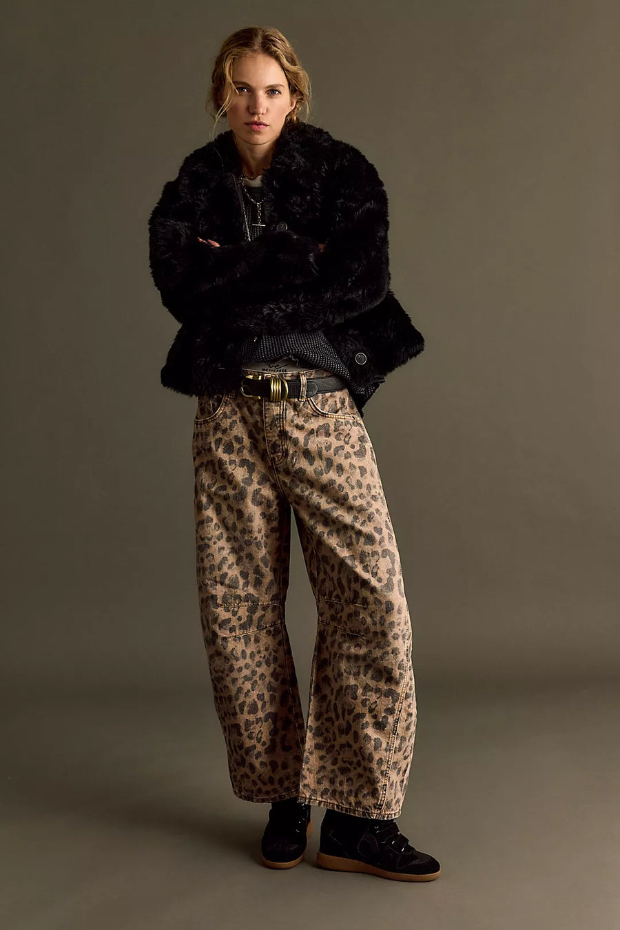 Leopar Barrel Jean