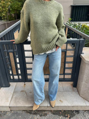 Örme Açık Yeşil Kazak