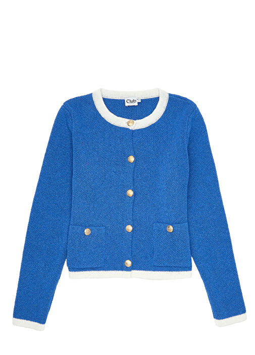 Mavi Şeritli Ceket Hırka