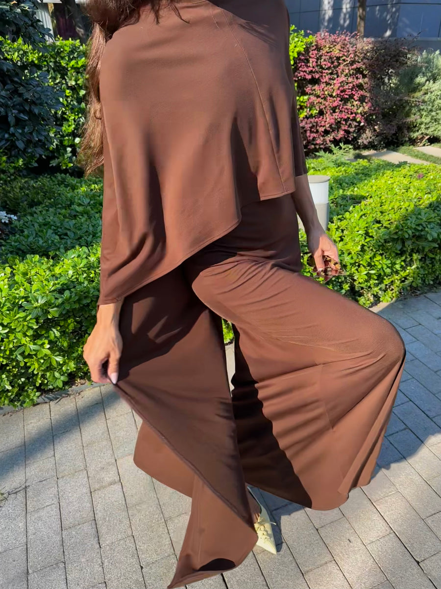 Bisiklet Yaka Elbise/Pelerin Takım