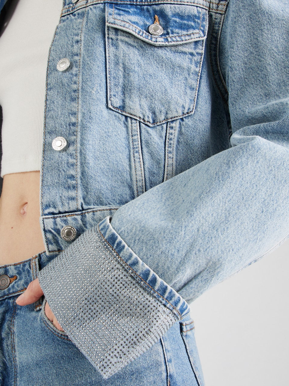 Only Kol Detay Denim Ceket