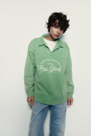 Baskılı Soluk Sweatshirt