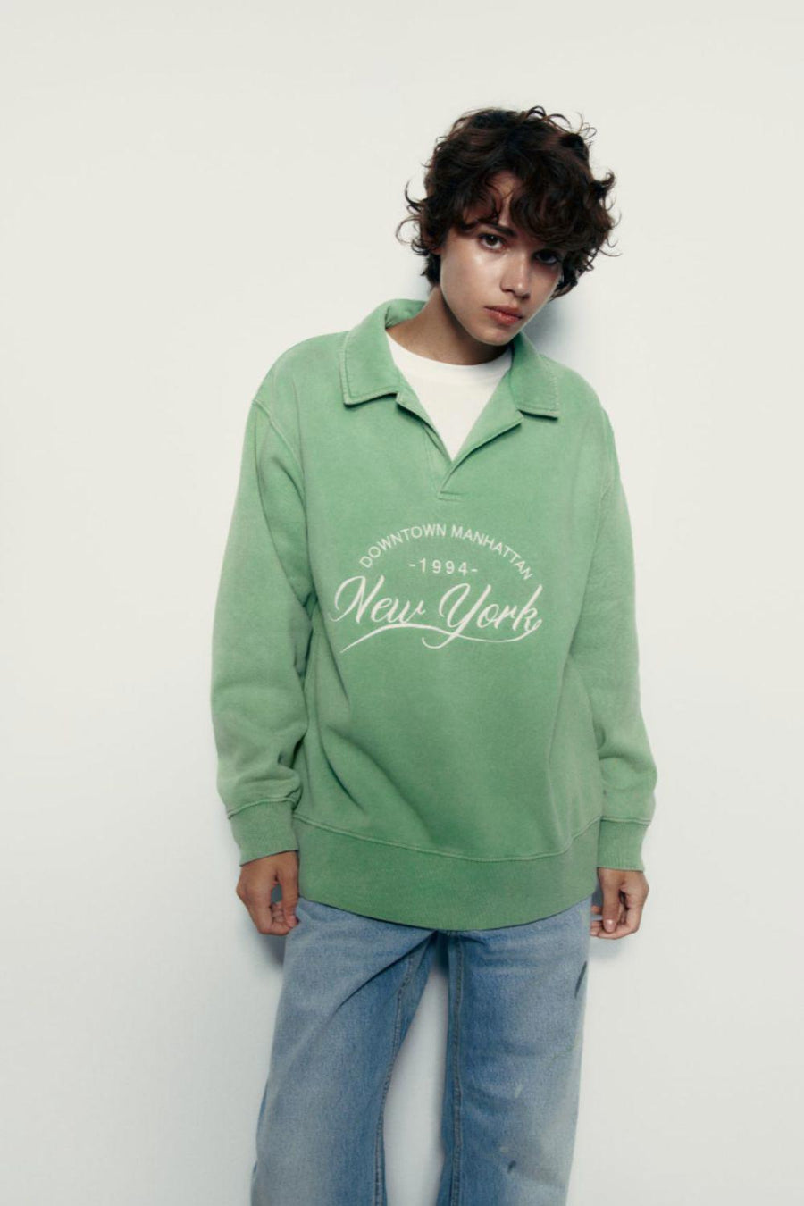 Baskılı Soluk Sweatshirt