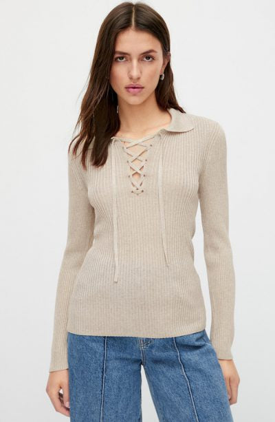 Bağcıklı Triko Kazak