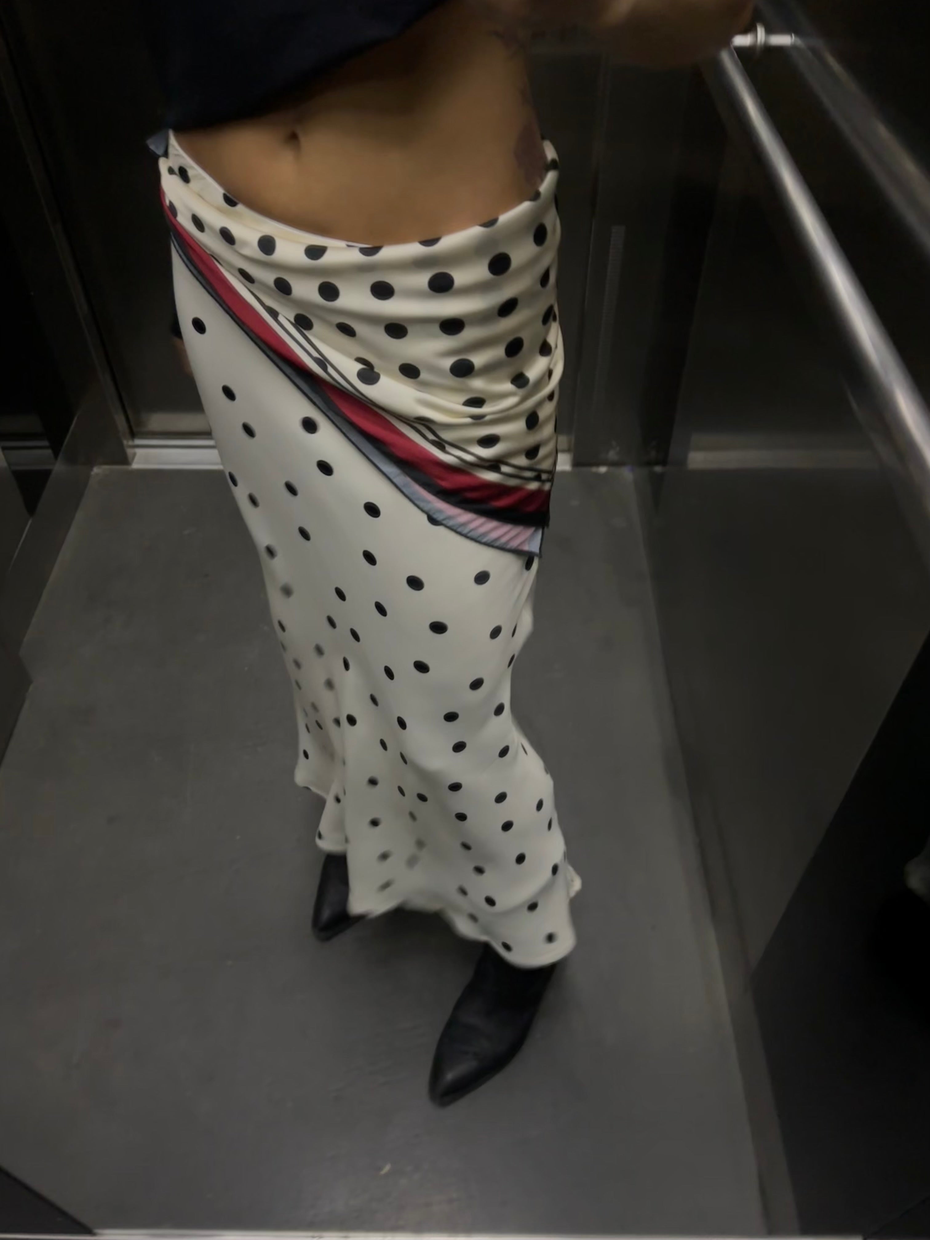 Puantiyeli Saten Etek&Fular