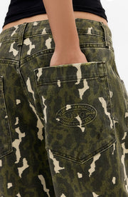 Komuflaj Desen Relaxed Fit Jean