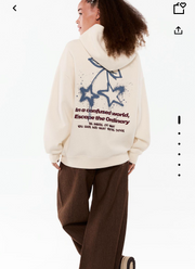 Baskılı Kapüşonlu Sweatshirt