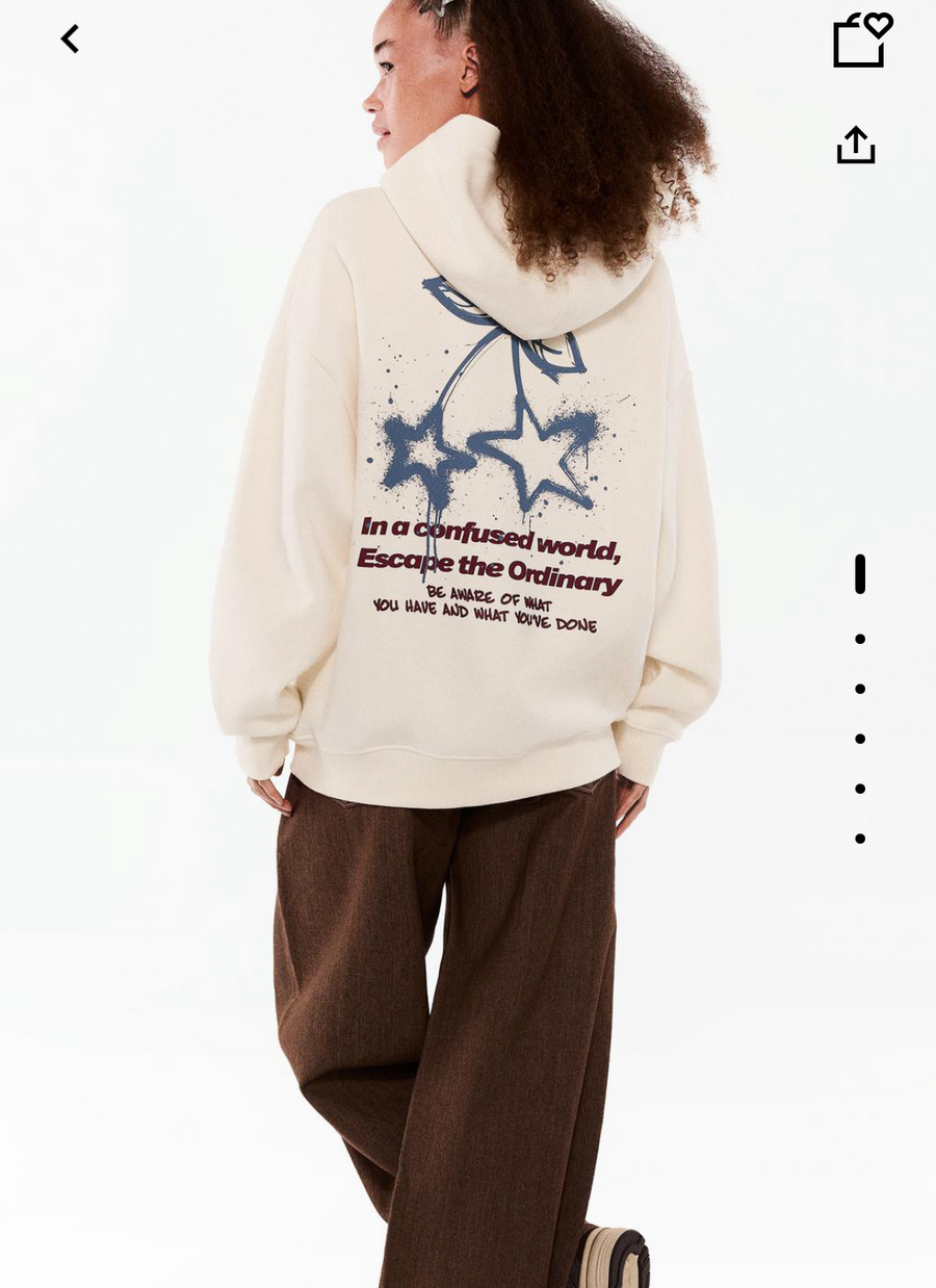 Baskılı Kapüşonlu Sweatshirt