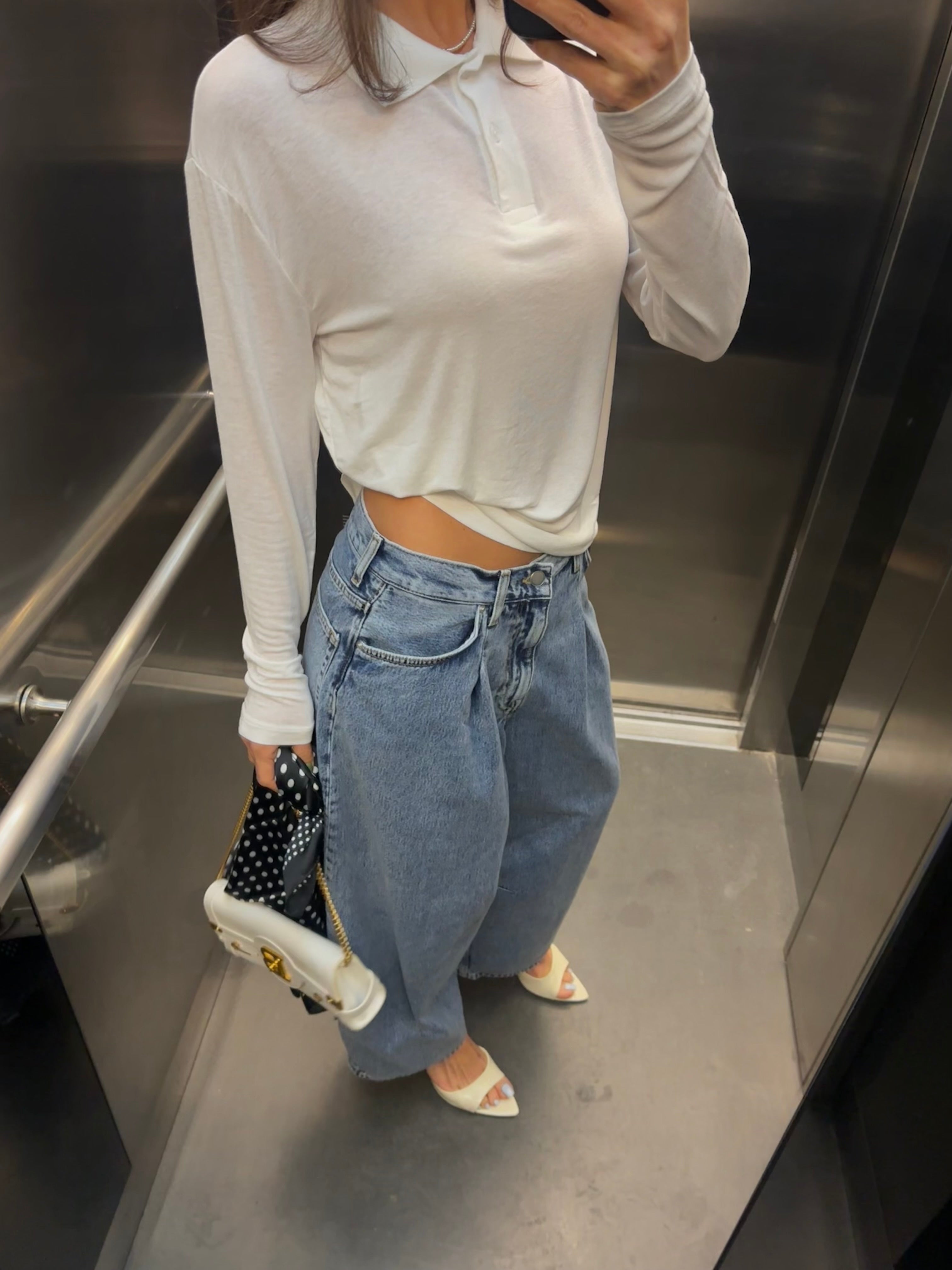 Kaşmir Dokulu Polo Yaka Bluz